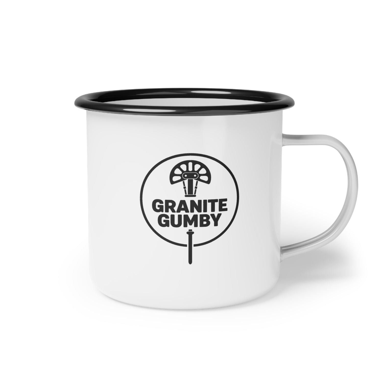 “Coffee at Dawn. Whiskey at Dusk.” Enamel Camp Mug | Granite Gumby